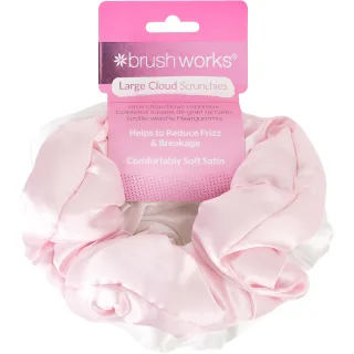Brushworks Large Cloud Scrunchies Pink & White