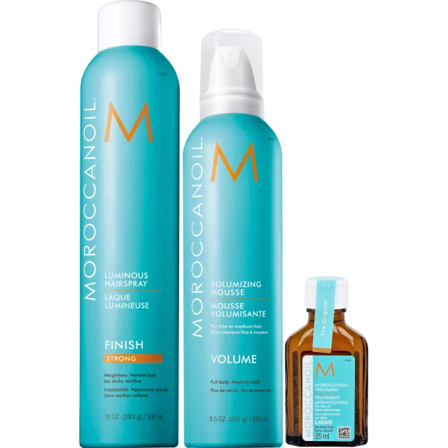 Moroccanoil Bundle Hairspray & Volume Mousse & Treatment Oil