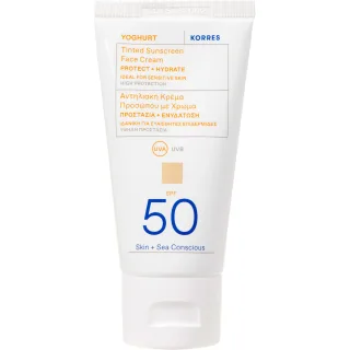 Korres Yoghurt Tinted Sunscreen Face Cream SPF 50