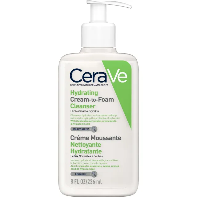CeraVe Hydrating Cream-To-Foam Cleanser