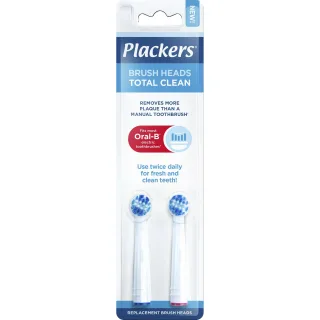 Plackers Brush Head Refills Total Clean