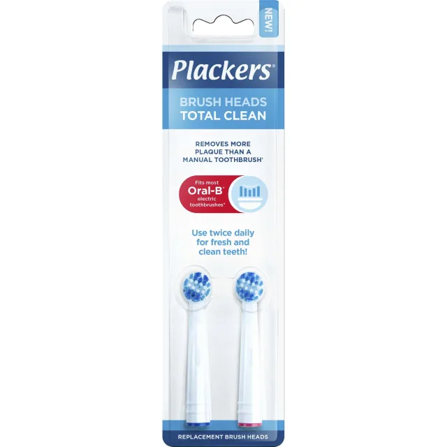 Plackers Brush Head Refills Total Clean