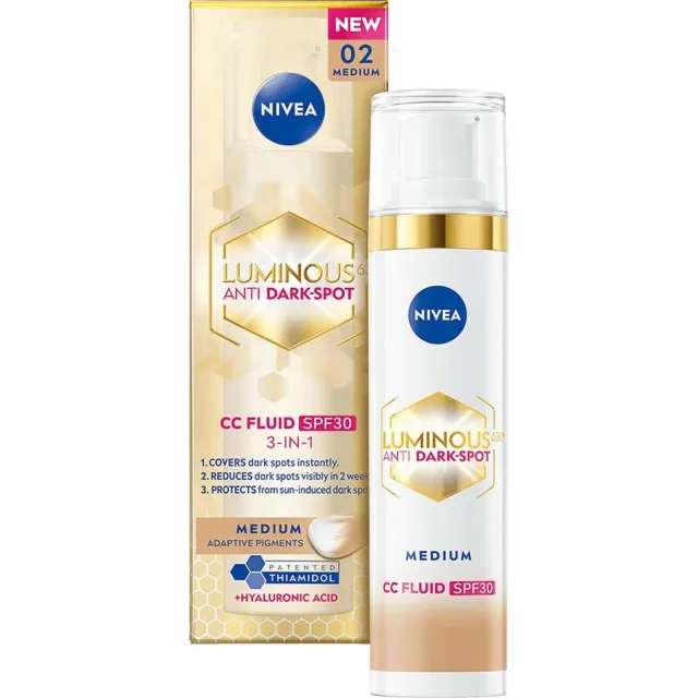 Nivea Luminous630 Anti Dark-Spot CC Fluid 3-in-1 SPF30 Medium