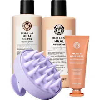 maria nila Head & Hair Heal Bundle Shampoo & Conditioner & Serum & Scalp Brush