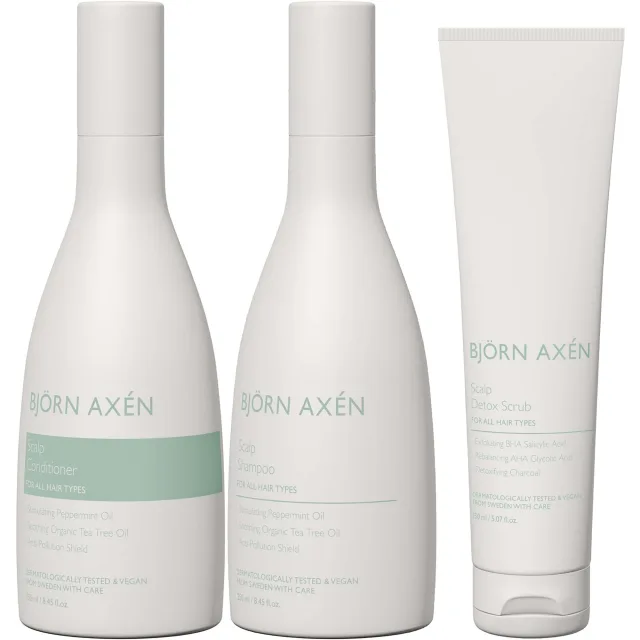 Björn Axén Scalp Bundle Shampoo & Conditioner & Detox Scrub