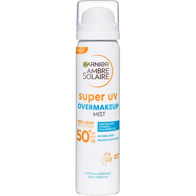 Garnier Ambre Solaire Super UV Over Makeup Mist with Hyaluronic Acid SPF50+
