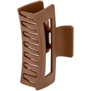 By Lyko Rectangular Rubberized Hair Clip Brown