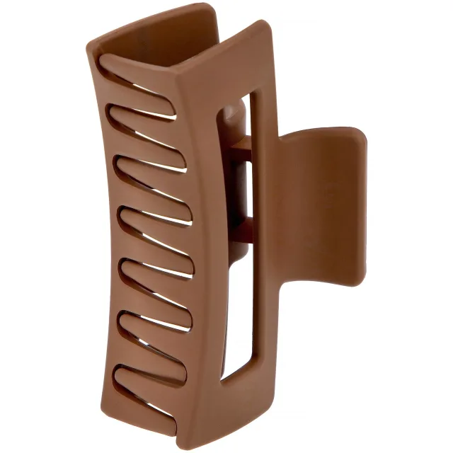 By Lyko Rectangular Rubberized Hair Clip Brown