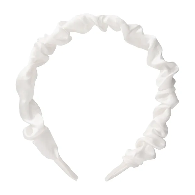 By Lyko Wrinkled Diadem White Satin