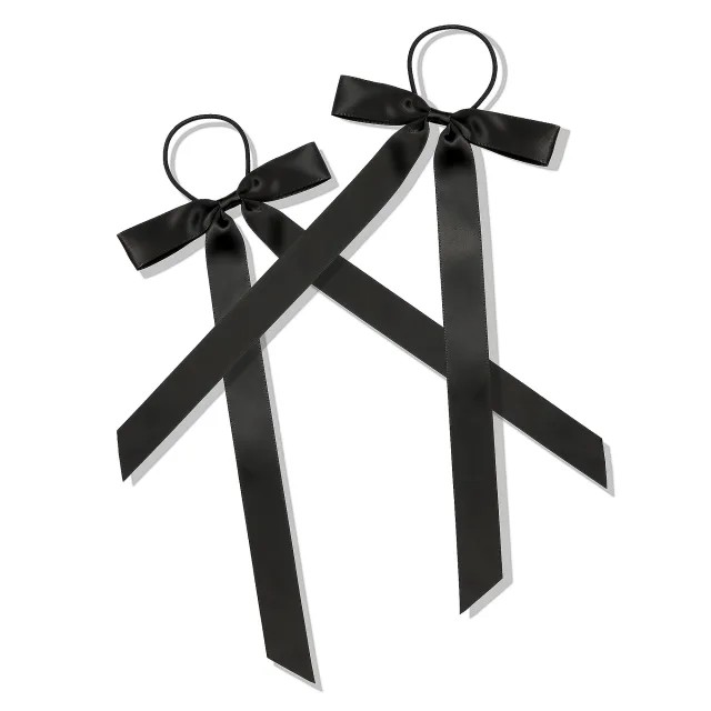 By Lyko Petite Bow Hair Ties Black