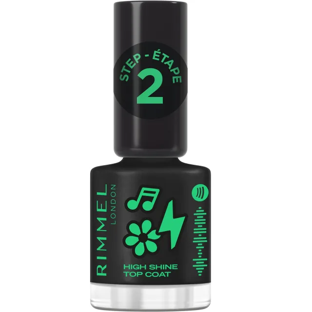 Rimmel Turn up the volume Super Gel Step 2 Protective Glossy Top Coat Highshine