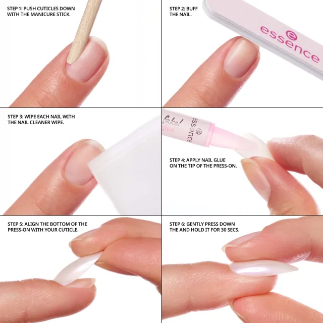 essence What The Fake! Press-On Nails Manicure Set