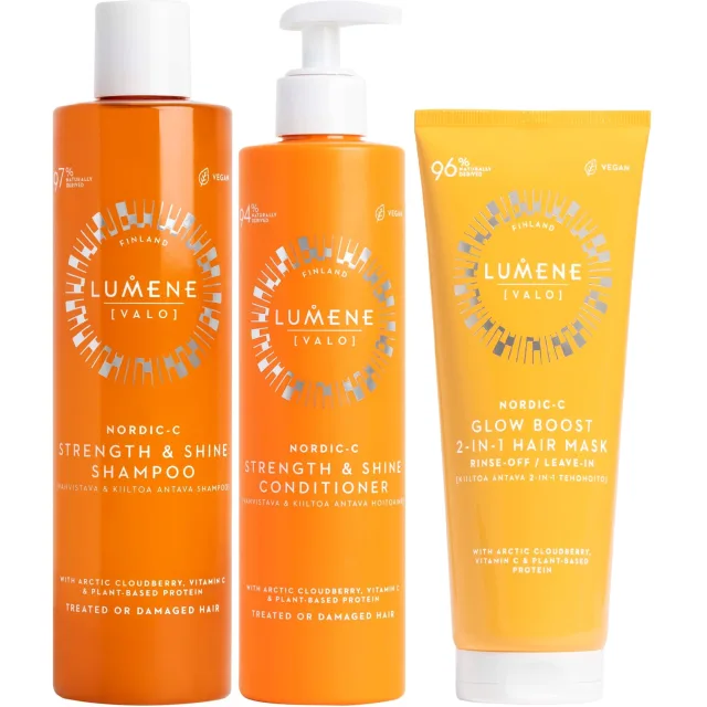 Lumene Nordic-C Strength & Shine Bundle Shampoo & Conditioner & Hair Mask