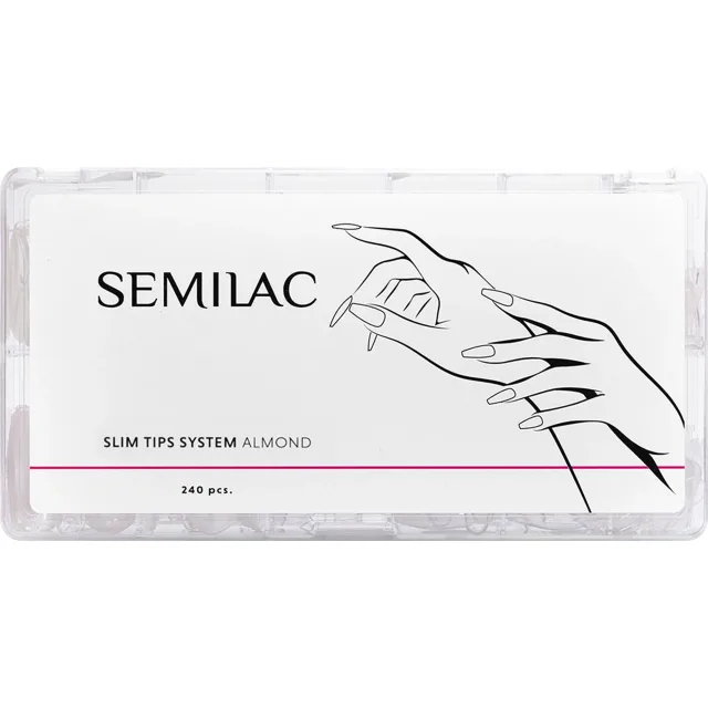 Semilac Slim Tips System Almond