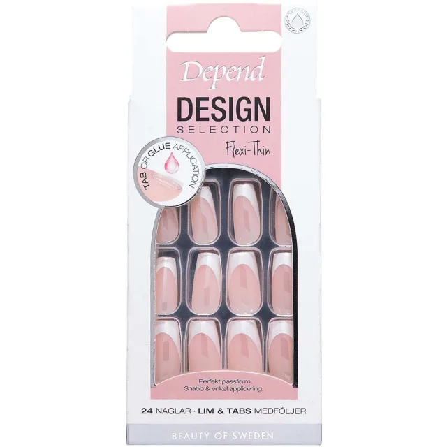 Depend Design Selection French White Chrome Short Coffin nord
