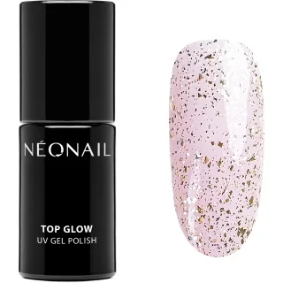 Neonail UV Gel Polish Top Glow Gold Flakes