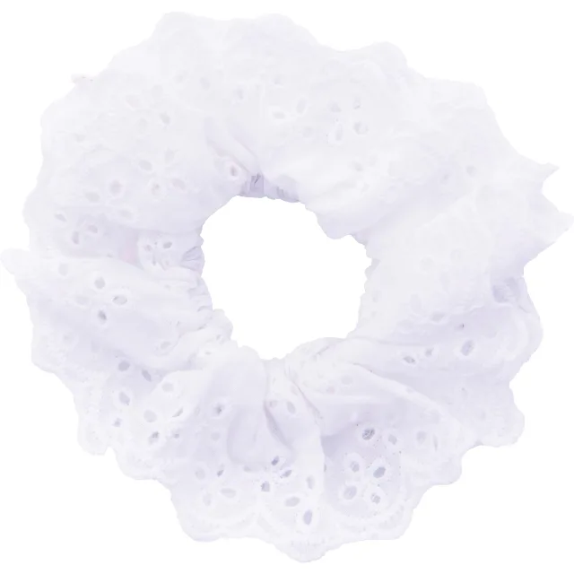 Dazzling Scrunchie Anglais White