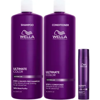 Wella Professionals Ultimate Color Bundle shampoo & Conditioner & Leave-In
