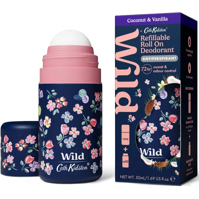 Wild Deo Roll On Marble Case Coconut Vanilla
