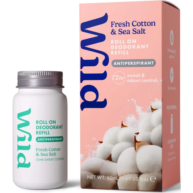 Wild Deo Roll On Refill Fresh Cotton Sea Salt