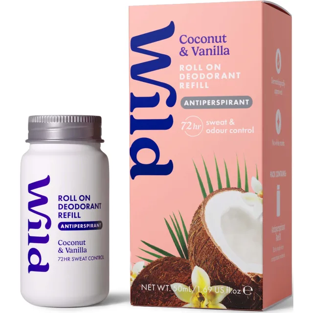 Wild Deo Roll On Refill Coconut Vanilla