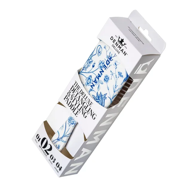 Denman Deluxe D38 Power Paddle Brush Blue Belle