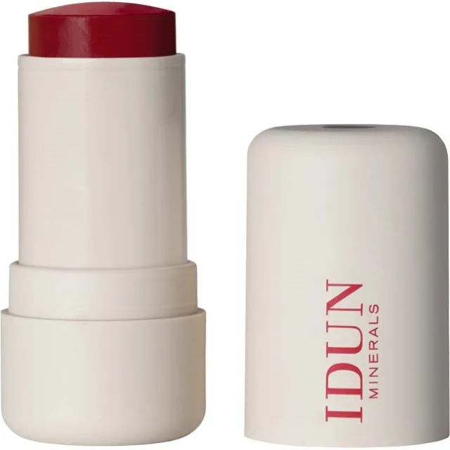 IDUN Minerals Soft Tint Blush Stick Kyss Berry Red