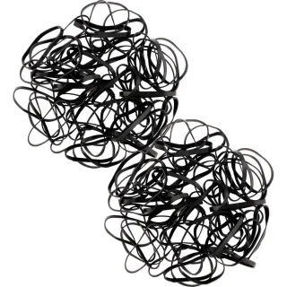 Ibero Silicone Hair Ties Black