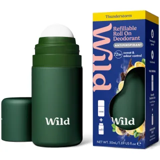 Wild Antiperspirant Roll On Forest Green Case Thunderstorm