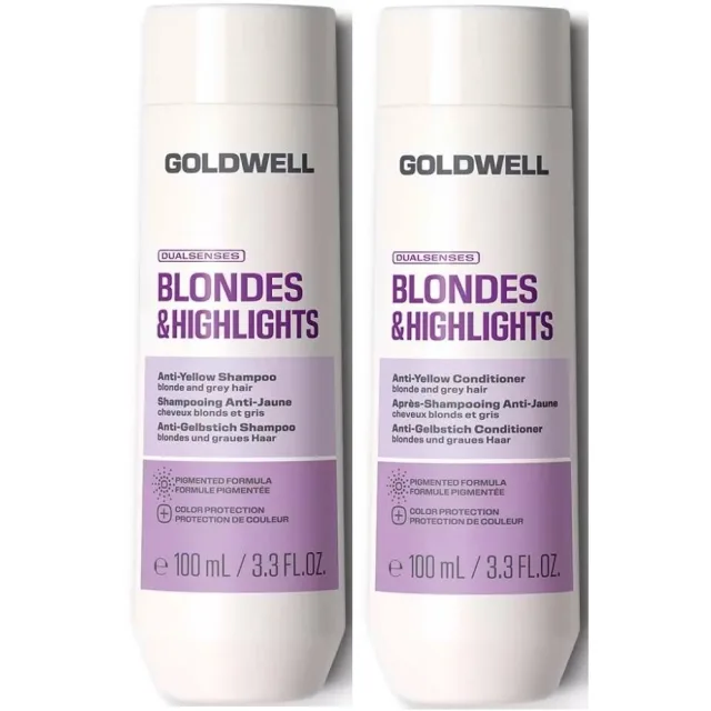 Goldwell Dualsenses Blondes & Highlights Bundle Anti-Yellow Shampoo & Conditioner