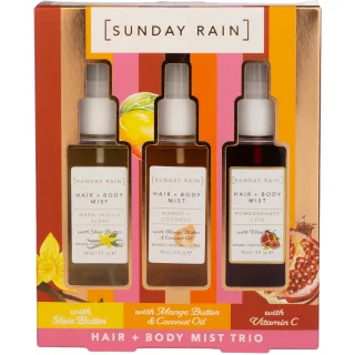 Sunday Rain Hair + Body Mist Trio
