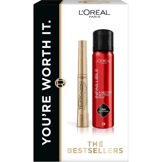 L'Oréal Paris Telescopic Mascara and Infaillible Setting Mist Gift Box