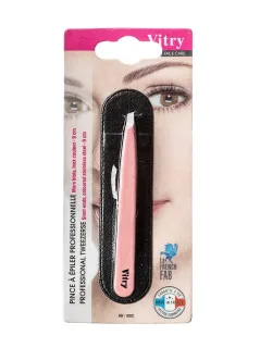 Vitry Tweezers Slant Ends Pink