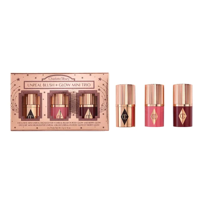 Charlotte Tilbury Unreal Blush + Glow Mini Trio Gift Set