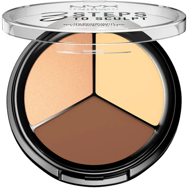 NYX Professional Makeup 3 Steps To Sculpt Face Palette Light