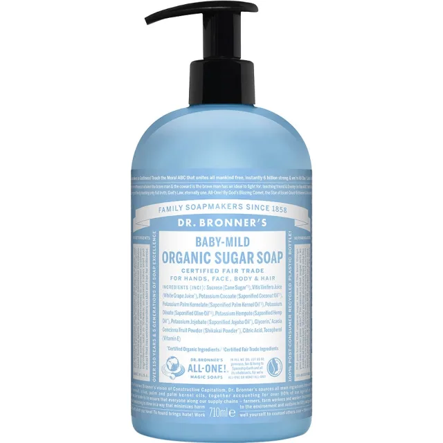 Dr. Bronner's Baby Unscented Organic Sugar Soap