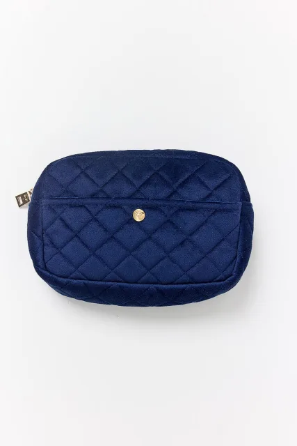Fan Palm Beauty Bag Medium Midnight Blue Medium