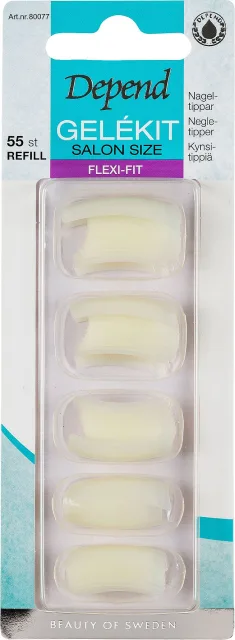 Depend Nail Tips Gel Kit Refill Salon Size