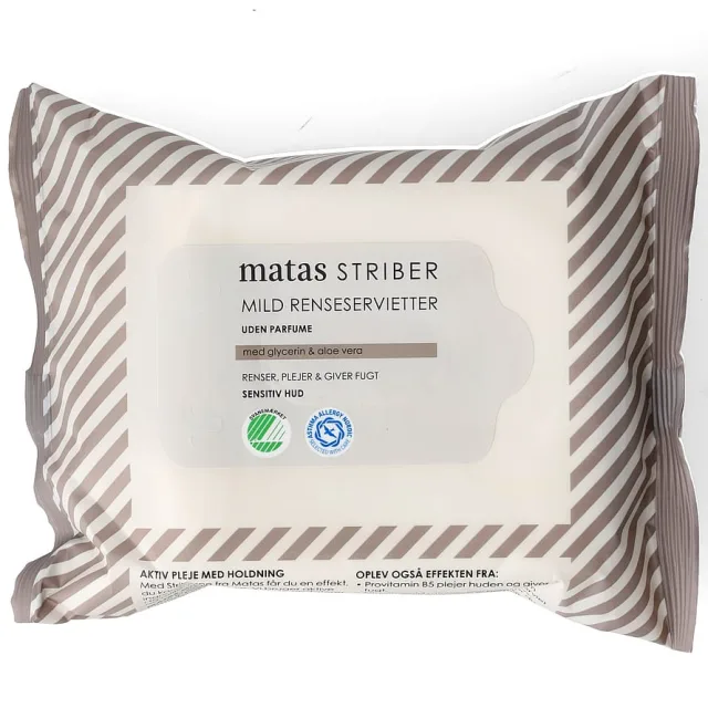 Matas Striber Mild Cleansing Wipes For Sensitive Skin Fragrance Free
