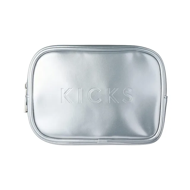Kicks Beauty Boxy Make Up Bag Silver