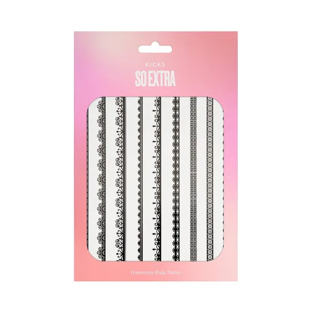 Kicks Beauty So Extra - Temporary Body Tattoo Black