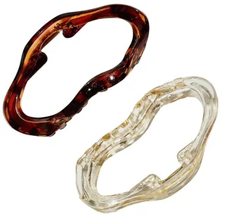 Hairlust Large Cloud Claw Hair Clip - Clear/Amber