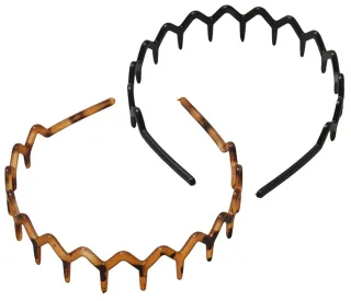 Hairlust Slim Zig Zag Headband - Amber/Black
