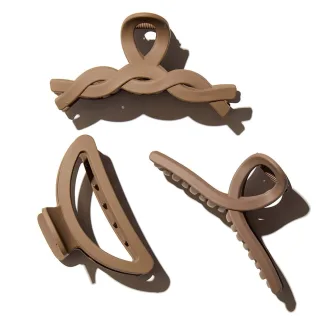 Hairlust Medium Elegant Claw Hair Clips Coffee