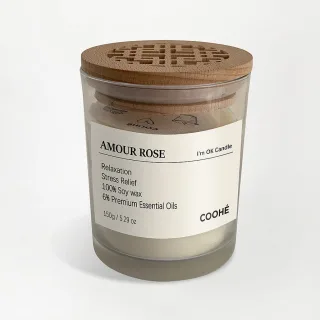Coohé I'm OK Soy Wax Aroma Candle Amour Rose