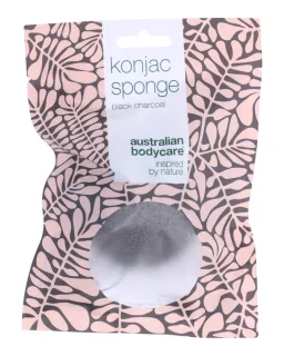 Australian Bodycare Konjac Sponge With Activated Charcoal – Natural Exfoliation For Pimples And Blackheads Konjac Sponge