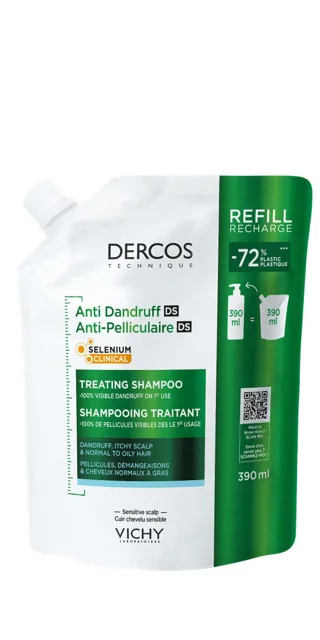 Vichy Dercos Anti-Dandruff Shampoo For Normal To Oily Hair Refill