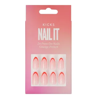 Kicks Beauty Nail It - Press On Nails Orange French