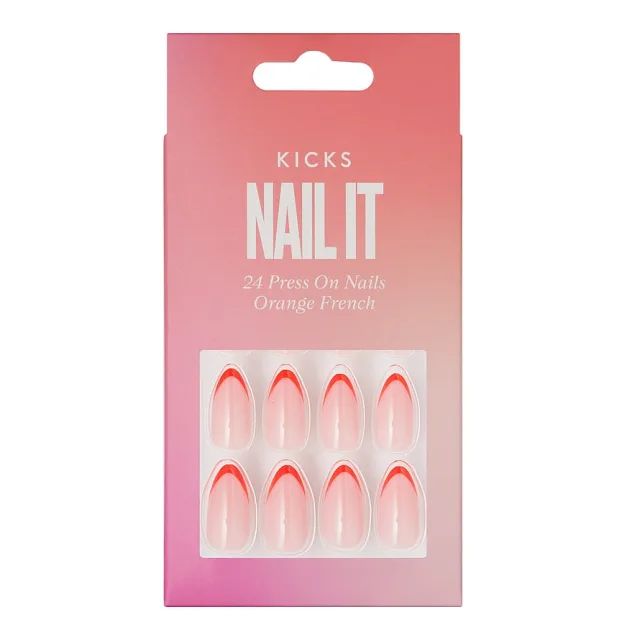 Kicks Beauty Nail It - Press On Nails Orange French