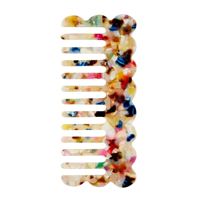 Kicks Beauty Detangling Comb Confetti Marbled Confetti Marbled